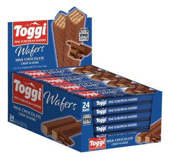 Toggi Fine European Wafers Milk Chocolate 1.75oz 24ct